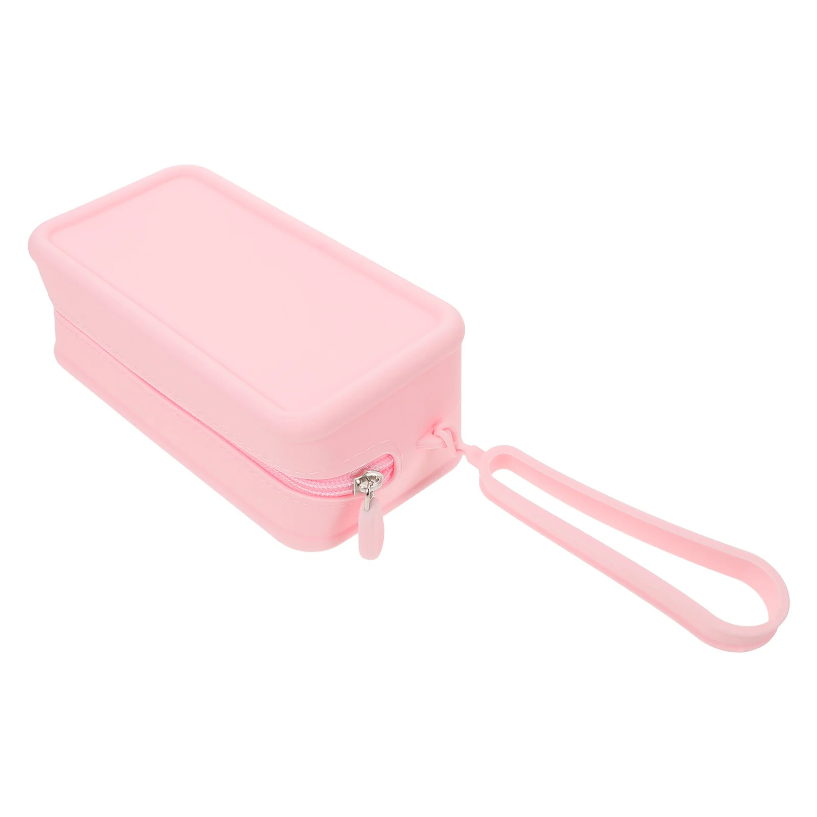 

Silicone Makeup Bag Waterproof Pink Large Travel Organizer Zipper Portable Toiletry Pouch Soft Pencil Case with Zipper