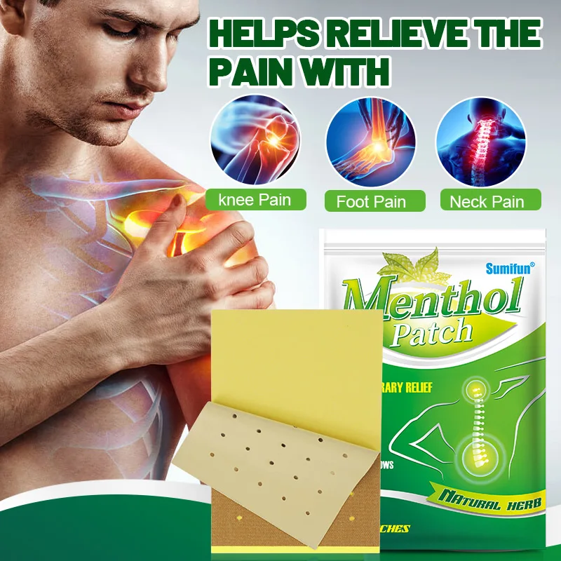 Sumifun 8/24/40Pcs Menthol Patch Arthritis Shoulder Muscle Sprains Cervical Knee Joint Plaster Mint Cooling Pain Relief Sticker