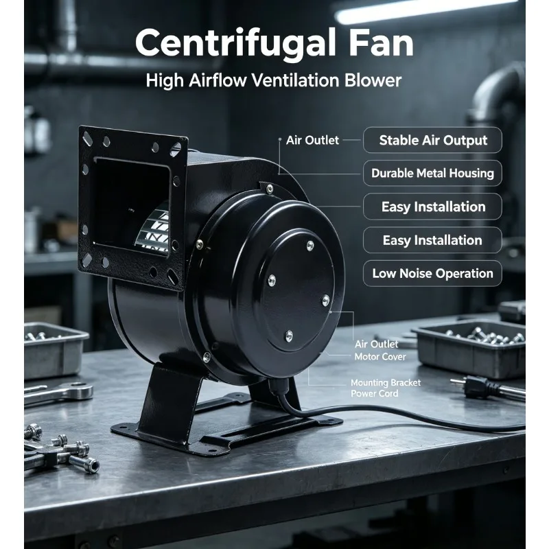 New Small Industrial Frequency Multi Blade Centrifugal Blower FLJ Air Model Fan For Workshop Air Exhaust Ventilation Inflation