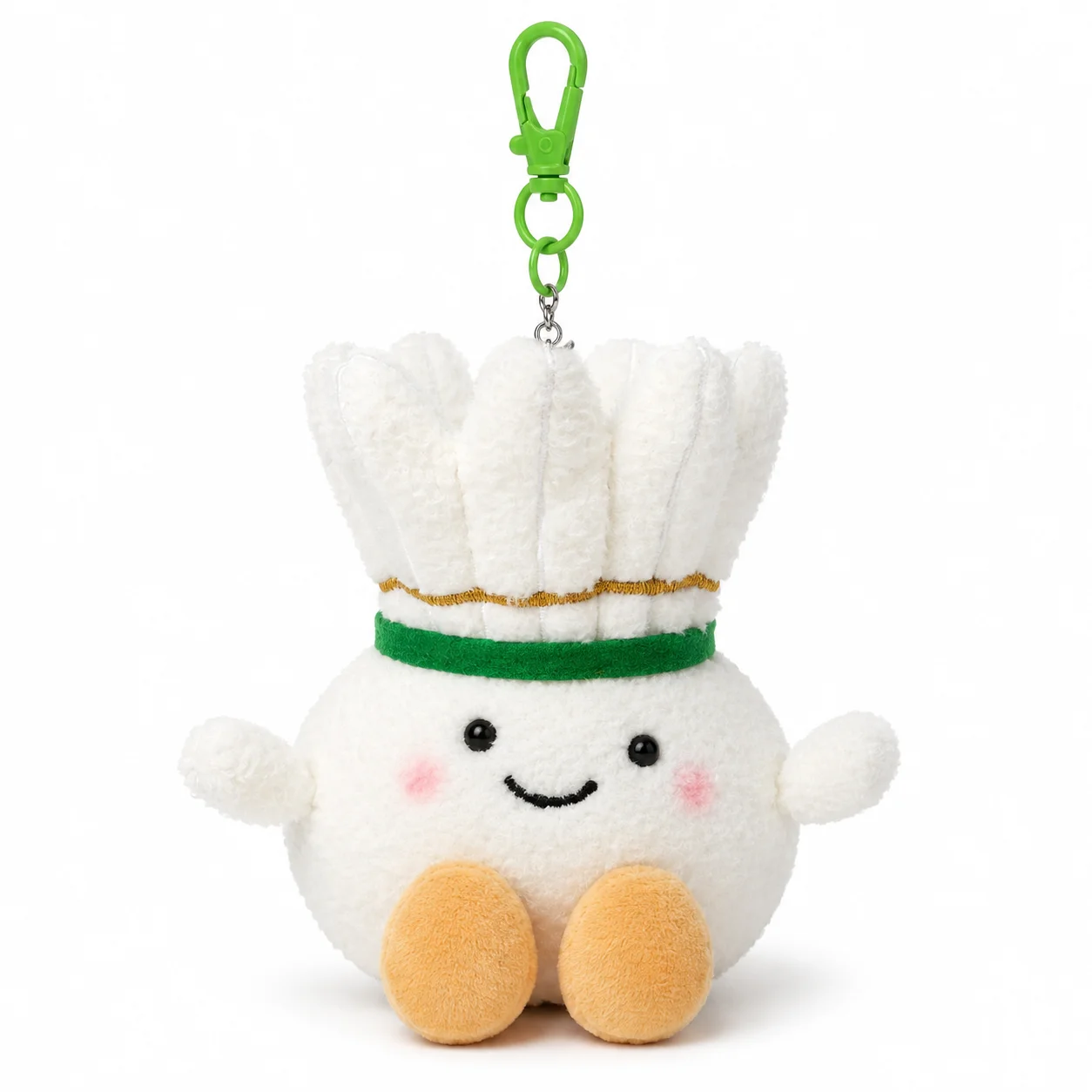 Cute Badminton Shuttlecock Plush Keychain Soft Stuffed Bag Charm Pendant Kawaii Backpack Handbag Decoration Gift