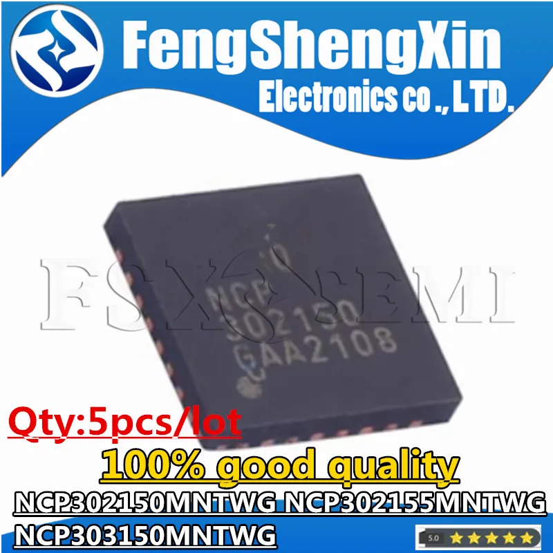 5pcs NCP302150MNTWG NCP302150 302150 NCP302155MNTWG NCP302155 302155 NCP303150MNTWG NCP303150 QFN Chips