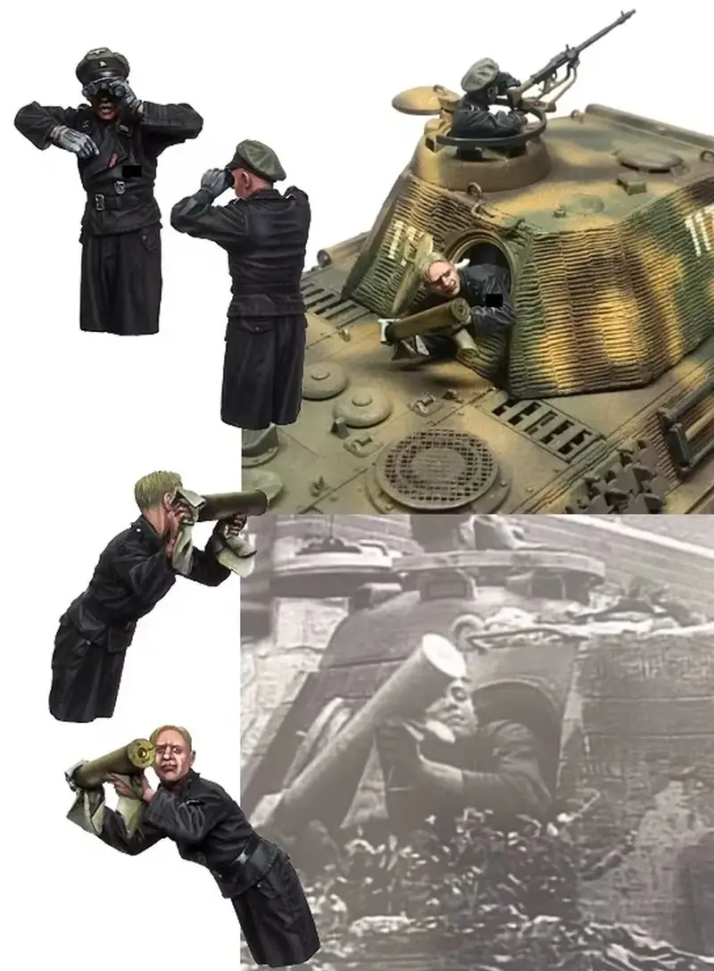 1/35 樹脂ジオラマフィギュアモデルキット戦車兵士 2 Gk ホワイトモデル置物未組み立て未塗装 Diy モデルコレクター