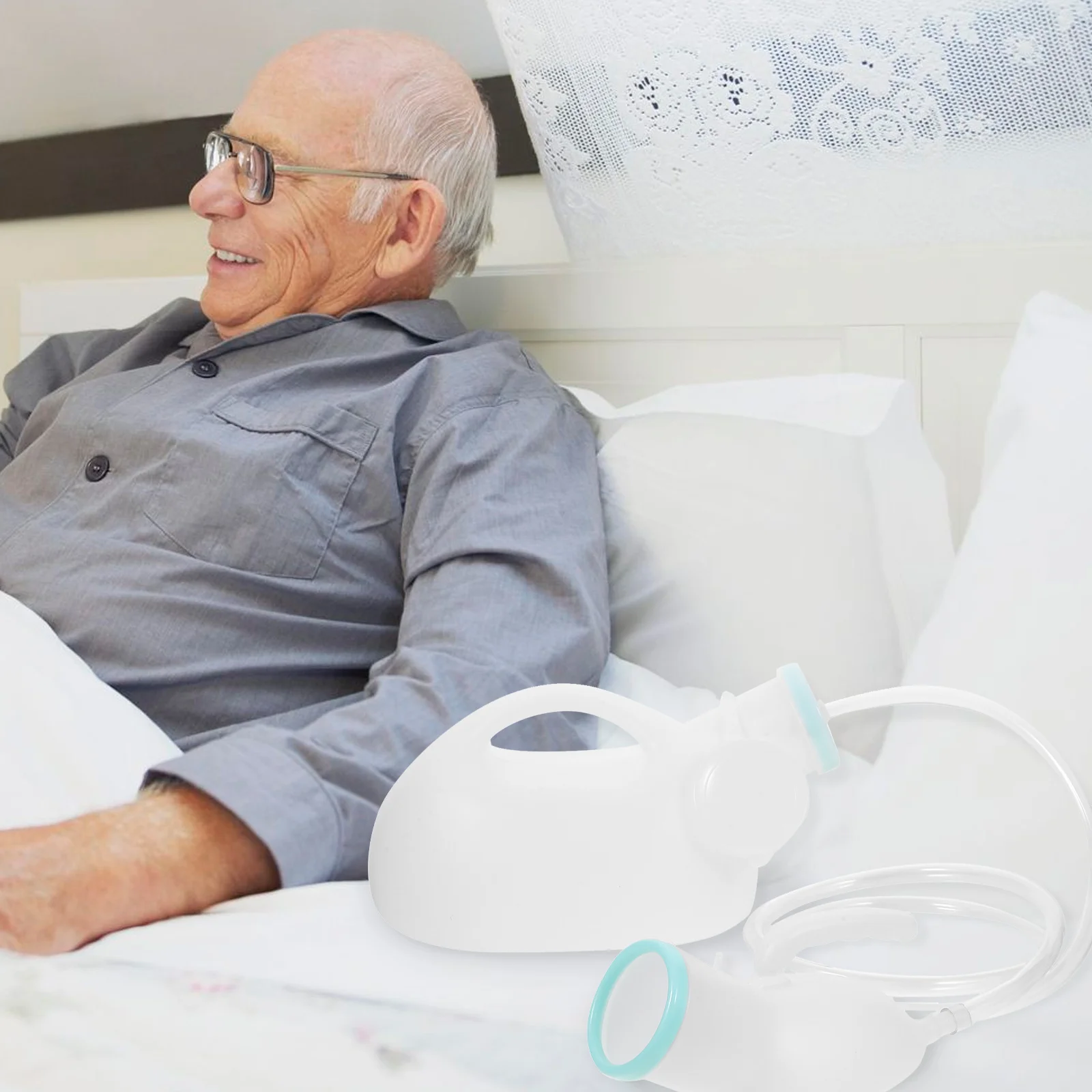 

Портативный пластиковый писсуар для пожилых людей, непроливаемый, большой емкости, для использования на улице, для мужчин.