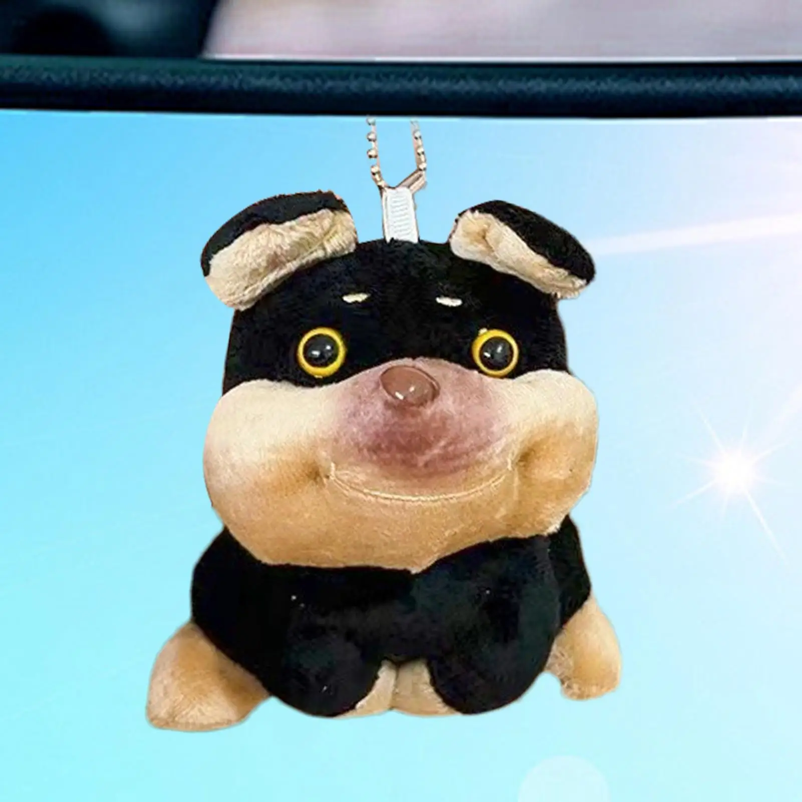 ぬいぐるみキーホルダーチャーム、蜂、犬チャームデコレーション、ぬいぐるみハンドバッグペンダント、ハンドバッグ、バックパック、ブックバッグ、財布、車の鍵用