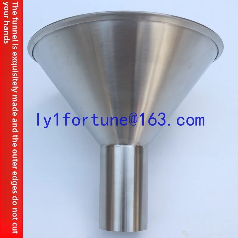 Stainless steel large diameter plus hopper packaging and sub-packaging artifact funnel with bracket