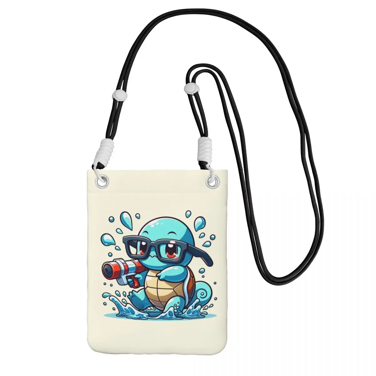 

Custom Squirtles Carry A Mobile Phone Bag Diagonally Women Men Cartoons Mobile Phone Bag for Travel Cycling Phone Money Pouch