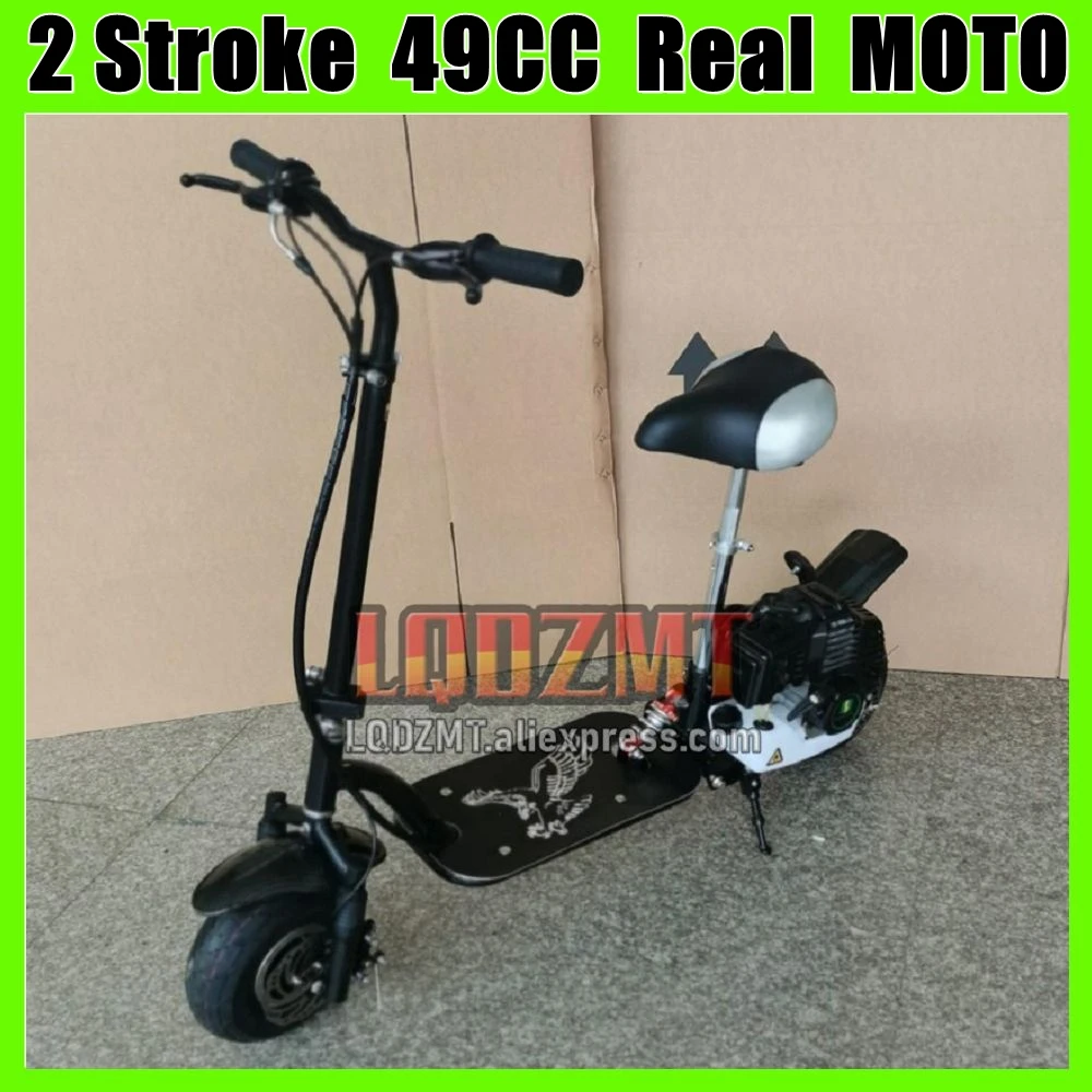 Men Women Adult Gasoline Motorcycle 49 50CC 2Stroke Engine Scooter Toy Plaything Knickknack Play Game Motorbike Racing MOTO Bike