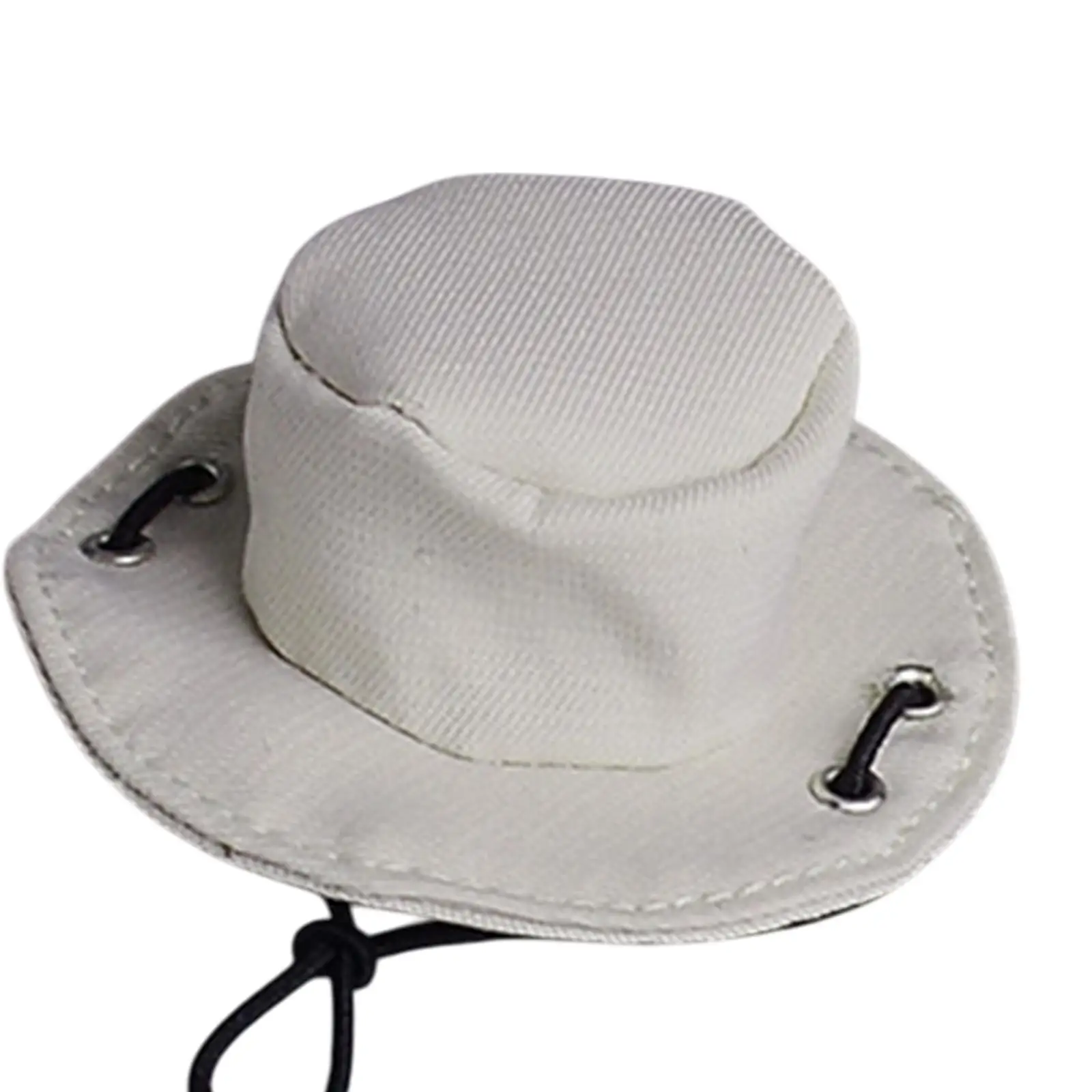 1/12 Scale Mini Cowboy Hat for Action Figure Dolls Toy Flocked Cap Model for Male Figure Dress Up Props Western Decorative Hat