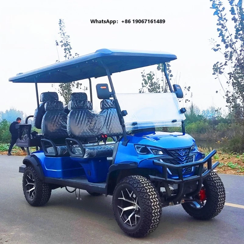 Golf Cart 6-seater Golf Cart with All Terrain Tires Suitable for Various Terrains Lift Golf Cart Electric LXM