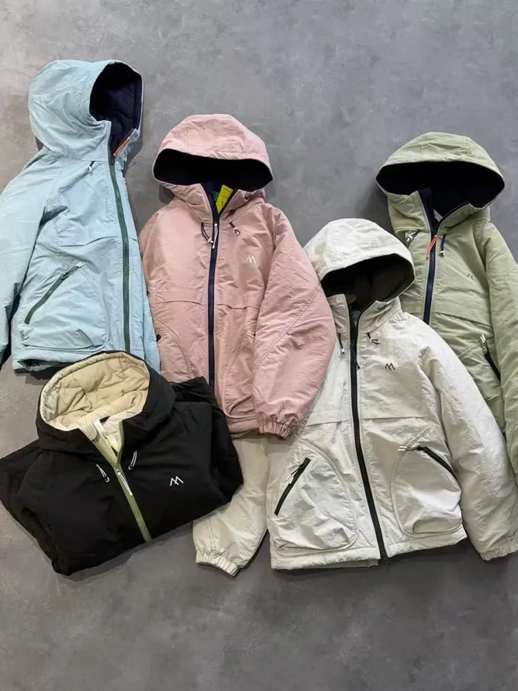 

Теплая хлопковая куртка с капюшоном, повседневная, свободного кроя, ветрозащитная, модная, осенне-зимняя, унисекс, рабочая одежда, хлопковое пальто