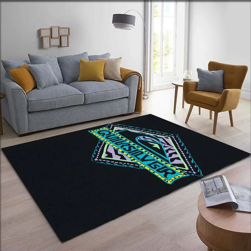 Surfboard Quiksilver Brand Logo Carpet Living Room Bedroom Beautiful Carpet Non-slip Rug Photography Prop Birthday Gift Room Rug