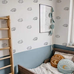 Boho Ins Nordic Brown Grey Clouds Wall Stickers for Children's Room Home Decor Living Room vinilo decorativo pared Kids Stickers