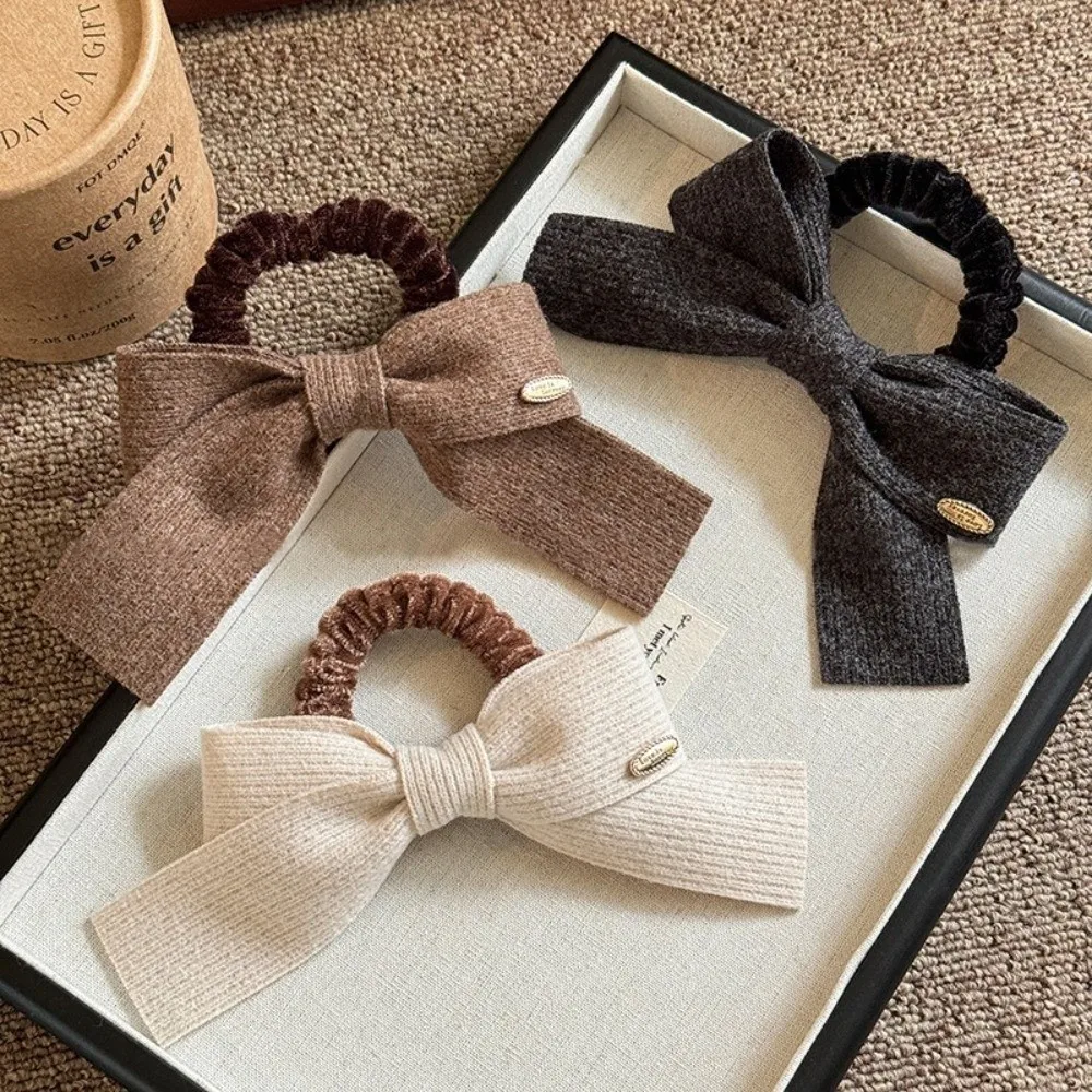 

New Cute Bow Hair Rope High Elasticity Sweet Scrunchies Simple Rubber Band Headwear