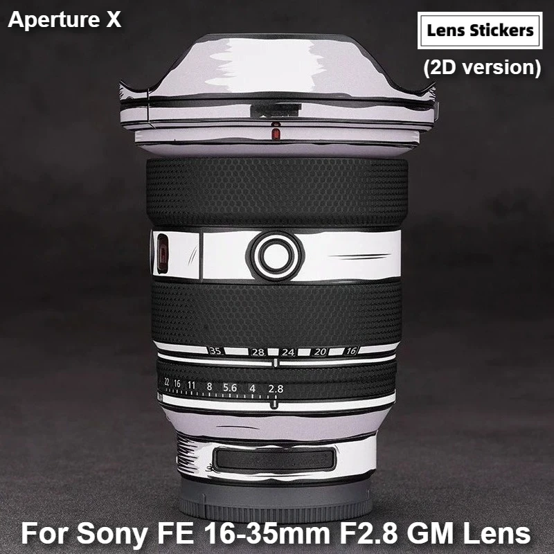 For Sony FE 16-35mm F2.8 GM 2D Version Camera Lens Sticker Full Coverage Protective Sticker Removable No Residue Vinyl Decal