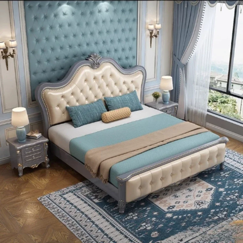 

Modern Simple Wedding Bed High Box Princess Bed King Size Luxury Double Bed Unique Modern Cama Matrimonial Bedroom Furniture