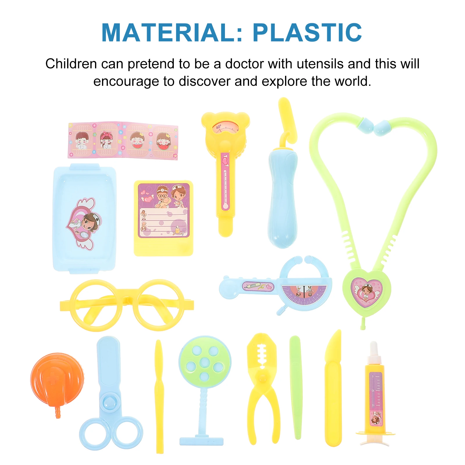 

Children Pretend Play Medical Toys Medical Set Simulation House Simulation Medical Equipment Play Toy Set (Blue)
