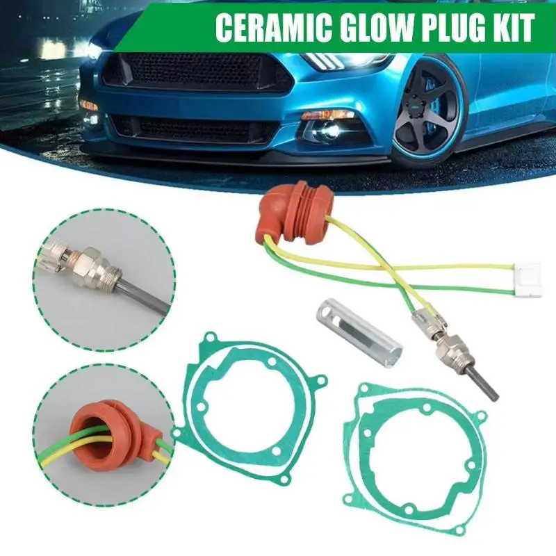 

【MO】1 Set Heater Parking Heating Kits For 12V 24V 5KW 8KW Car Air Gasket Ceramic Glow Plug Kit