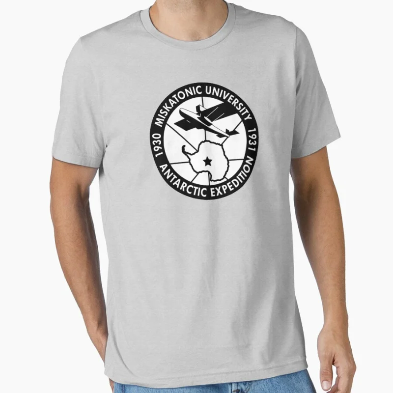 Miskatonic University Antarctic Expedition 1128 Halloween Gift T shirt Large size Tops Horror Cthulhu Scifi Printed clothes
