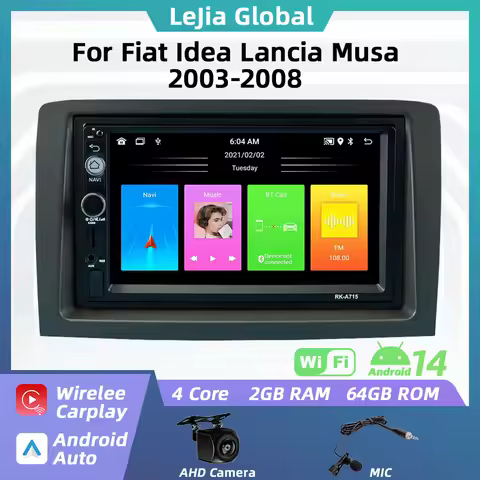 Car Radio For Fiat Idea Lancia Musa 2003-2008 2 Din Android Multimedia Stereo Player Head Unit Autoradio GPS Navigation Carplay