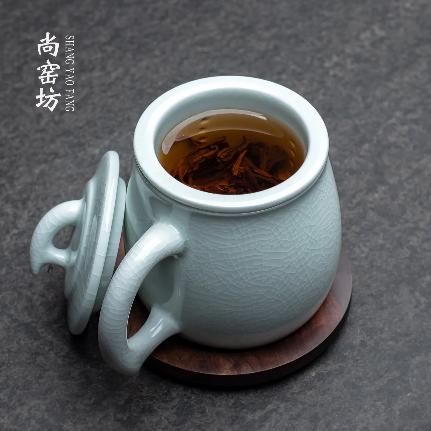 Керамическая чашка для чая Shangyao, индивидуальный мужской набор для заваривания с крышкой и фильтром, в китайском стил