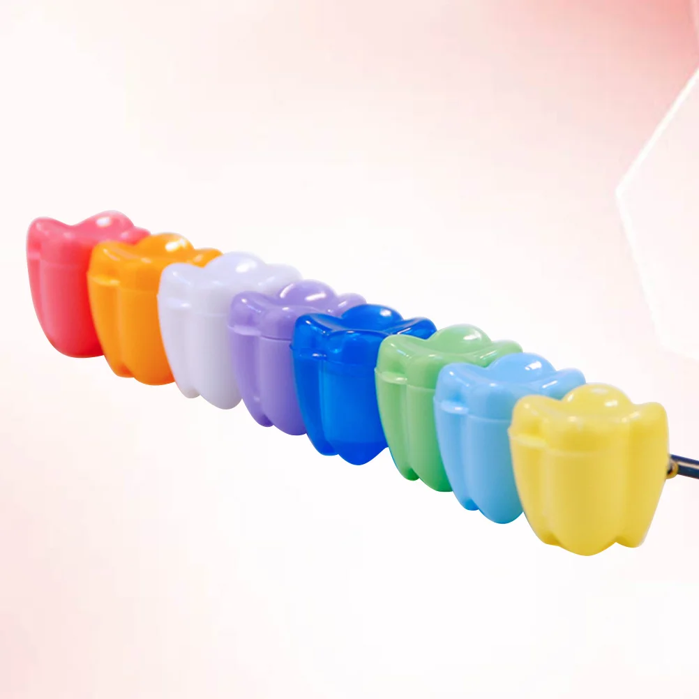 

7pcs Baby Teeth Box Tooth Shape Storage Container For Kids Children Plastic Teeth Keeper Durable Mixed Colors