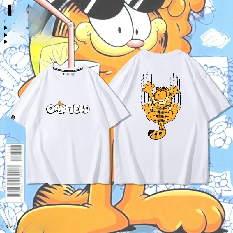 

2024 New Cartoon Loose Cotton Short Sleeve T-Shirt for Teenagers Breathable Lightweight Printed round Neck Top