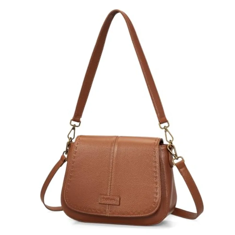 

Кожаные сумки-кроссбоди для женщин, сумка из натуральной кожи с RFID-защитой, модная сумка-седло, женская сумочка