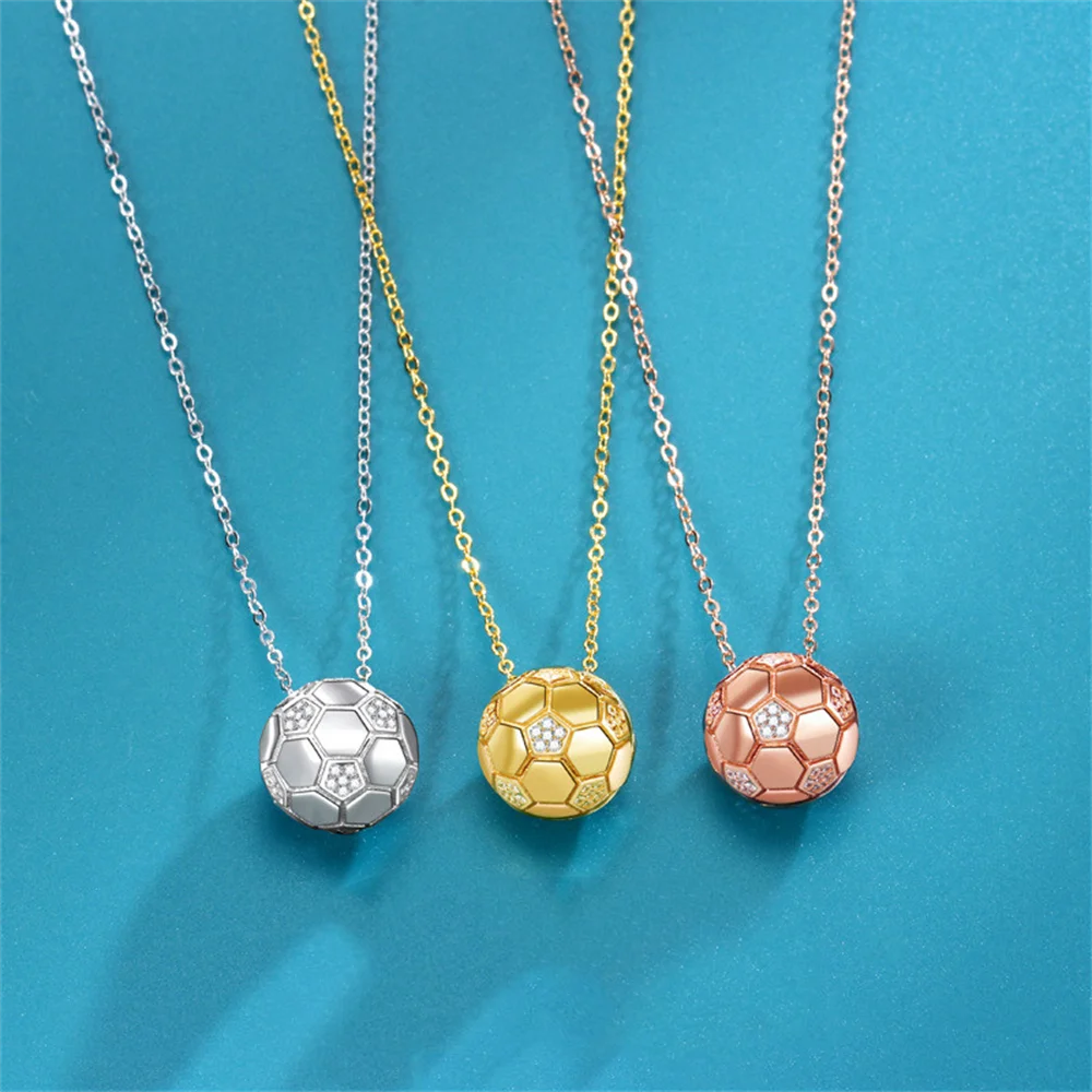 

Универсальное колье из стерлингового серебра 925 пробы в Корейском стиле, футбольный дизайн Кубка мира, нишевые изысканные памятные подарочные украшения