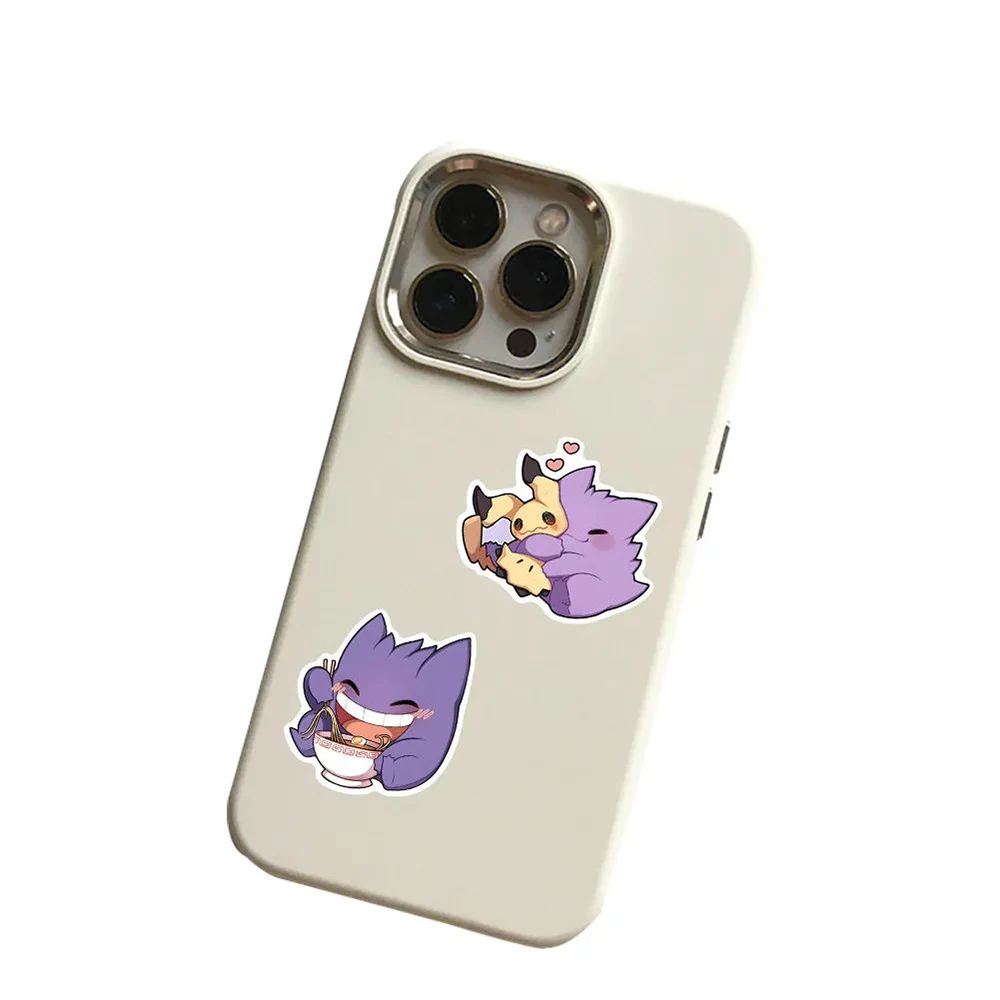 10/20/40/80pcs Kawaii Pokemon Anime Gengar adesivi decalcomanie per bambini giocattolo bottiglia d'acqua diario telefono simpatico cartone animato adesivo decorazione