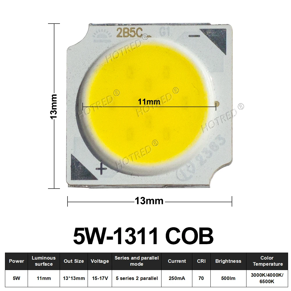 10–50 Stück COB LED 3 W 5 W 7 W 10 W 12 W 15 W 18 W 30 W 36 W neutral kalt warm weiß 13 mm 20 mm 28 mm 1919 Chips Lampe Scheinwerfer Downlight DIY