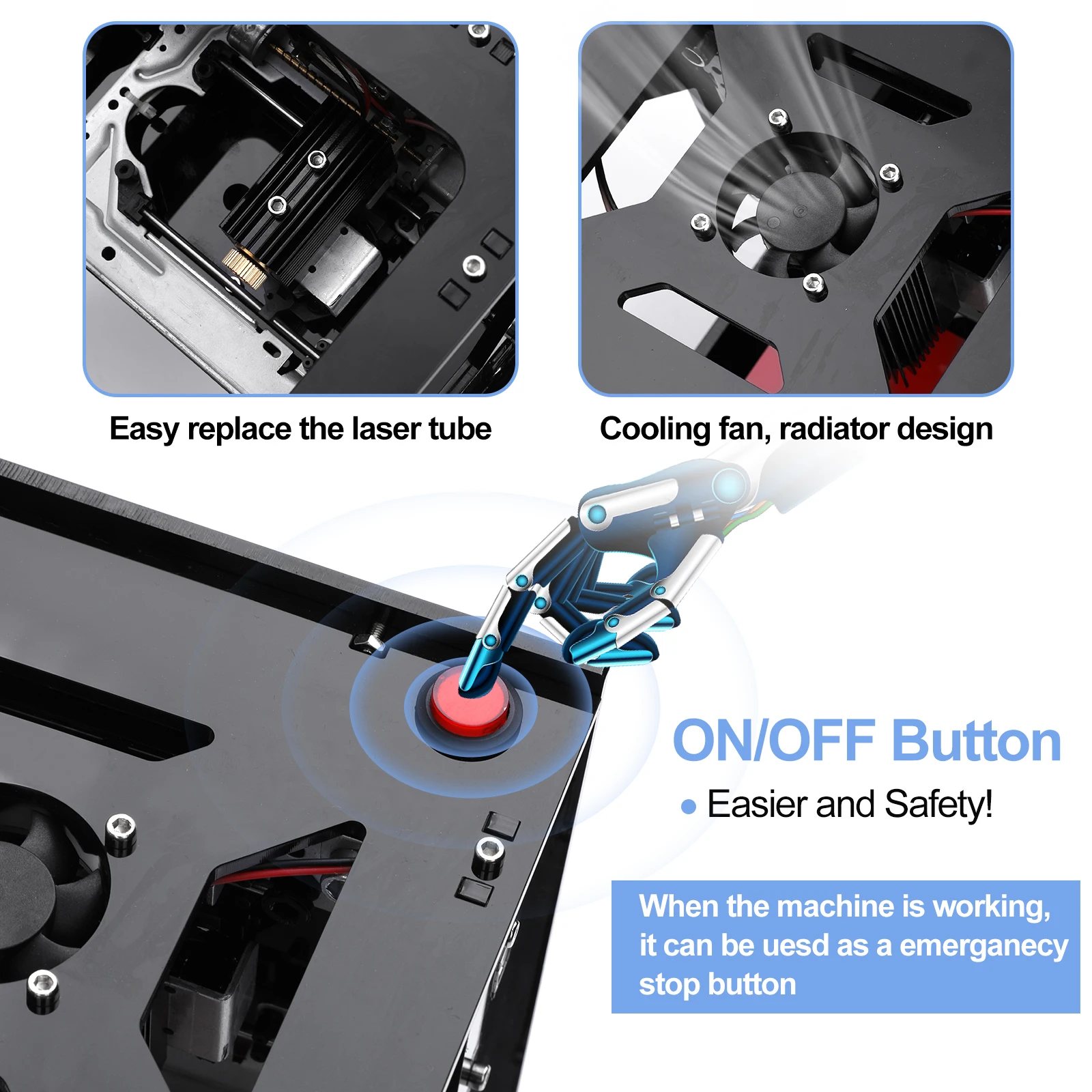 NEJE 1500mW Cnc Router Laser Cutter High Speed Laser Engraver DIY Laser Engraving Machine USB Cnc Milling Machine