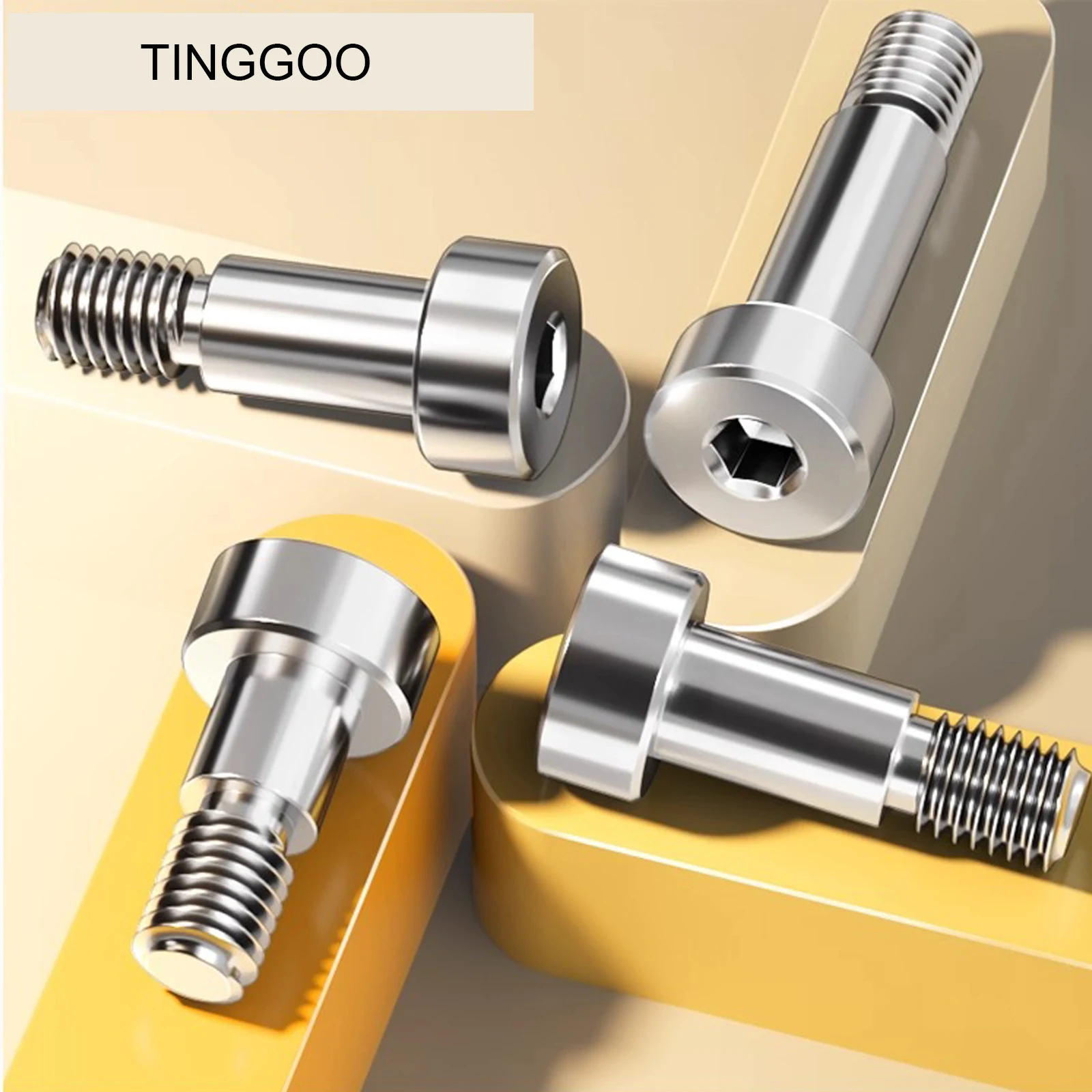 1/10pcs M2-M12 304 Stainless Steel Hex Socket Cap Allen Head Shoulder Roller Bearing Screws Hexagon Socket Cap Allen Head Screws