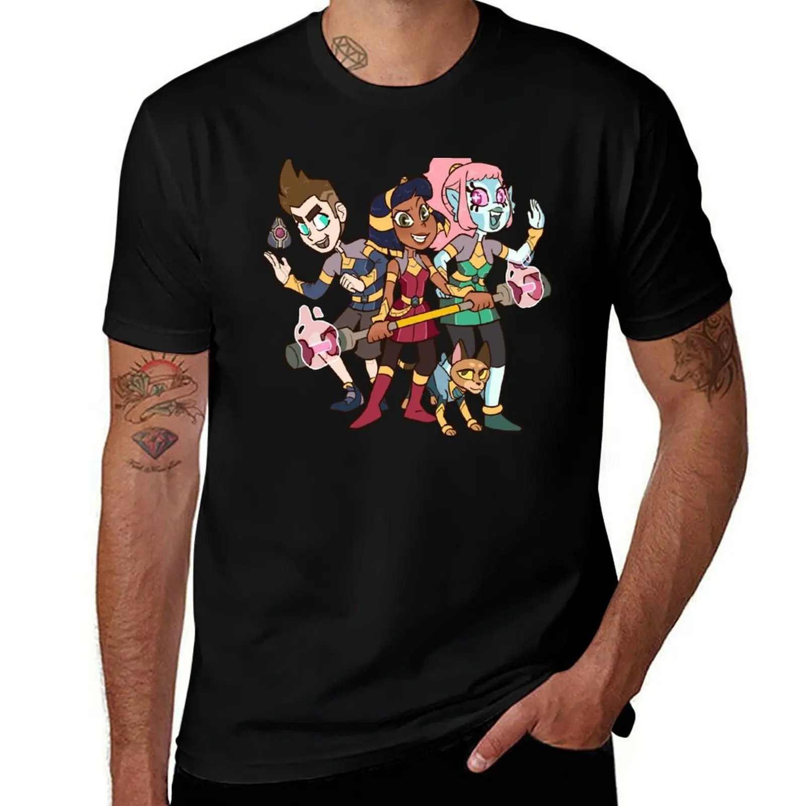 Cleopatra in space T-Shirt Basic Simple Design Short Sleeve Shirt