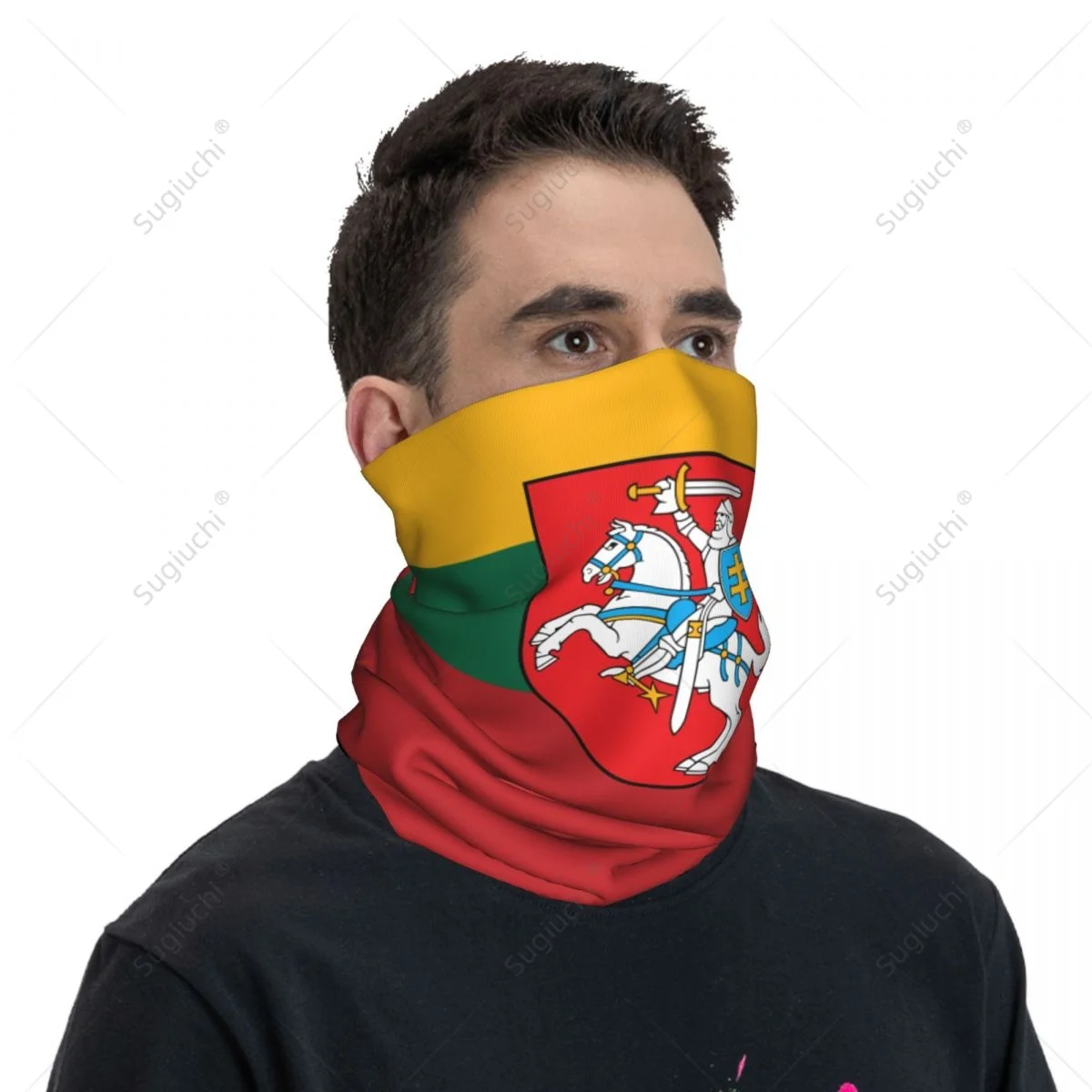 Unisex Lithuania Flag Neckerchief Scarf Neck Face Mask Scarves Neck Warmer Seamless Bandana Headwear Cycling Hiking