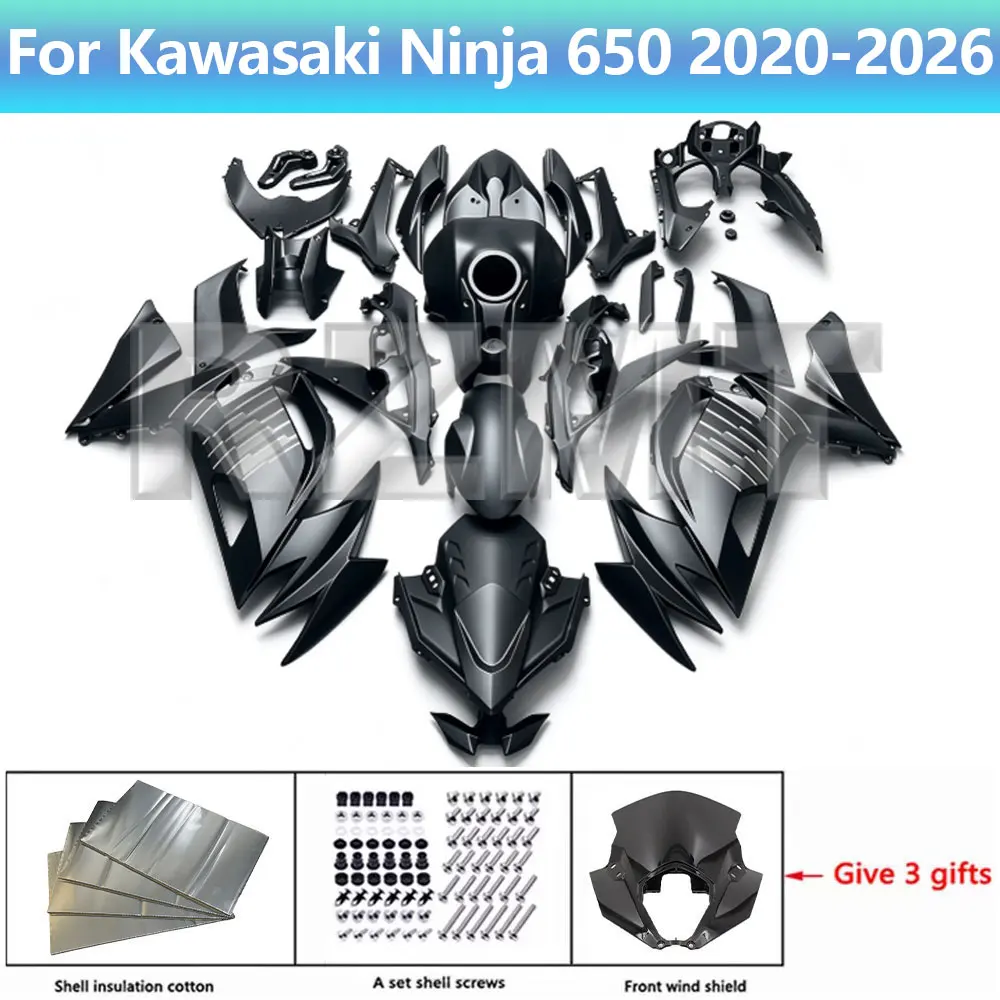 650 22-26 Motorcycle Fairing Set With Tank Cover For Kawasaki Ninja 650 2020-2026 Body Kit Plastic Guard Plate Shell Injection