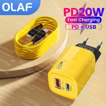 PD 20W şarj iPhone 15 için Pro Max QC3.0 USB tip C hızlı şarj duvar şarj için Xiaomi Samsung PD 60W USB C tipi C kablo