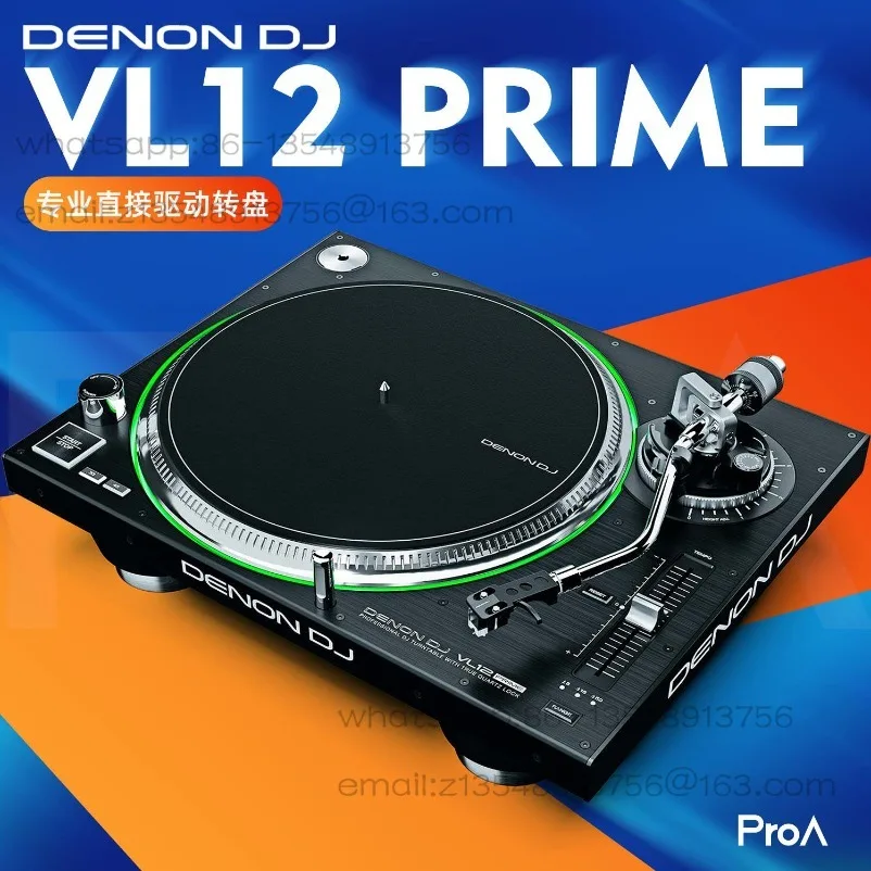 VL12 PRIME Professional Turntable with Real Quartz Lock and RGB LED Light Ring