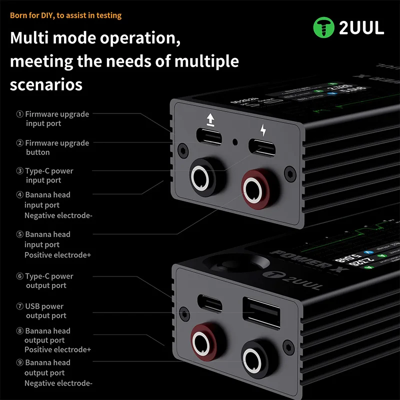 2UUL PW11 Power X Multifunctional High Refresh Full Color Screen Power PCB Detector Phone Maintenance Screen Power Detector