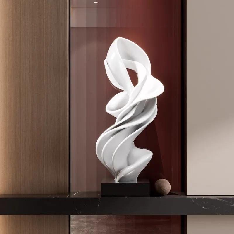 Abstract art sculpture floor-to-ceiling large ornament living room light luxury high-end decorative handicrafts