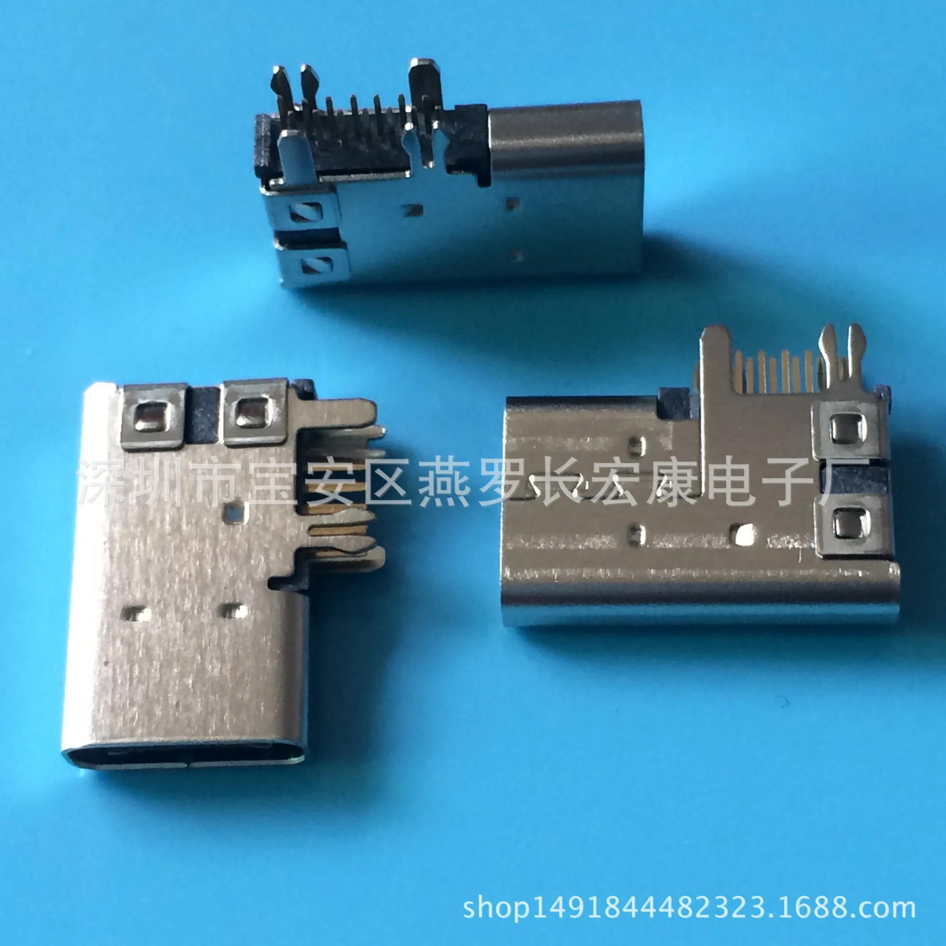 For side plug TYPE-C 14P female USB 3.1 connector, side vertical 90 degree plug board, straight foot C type socket
