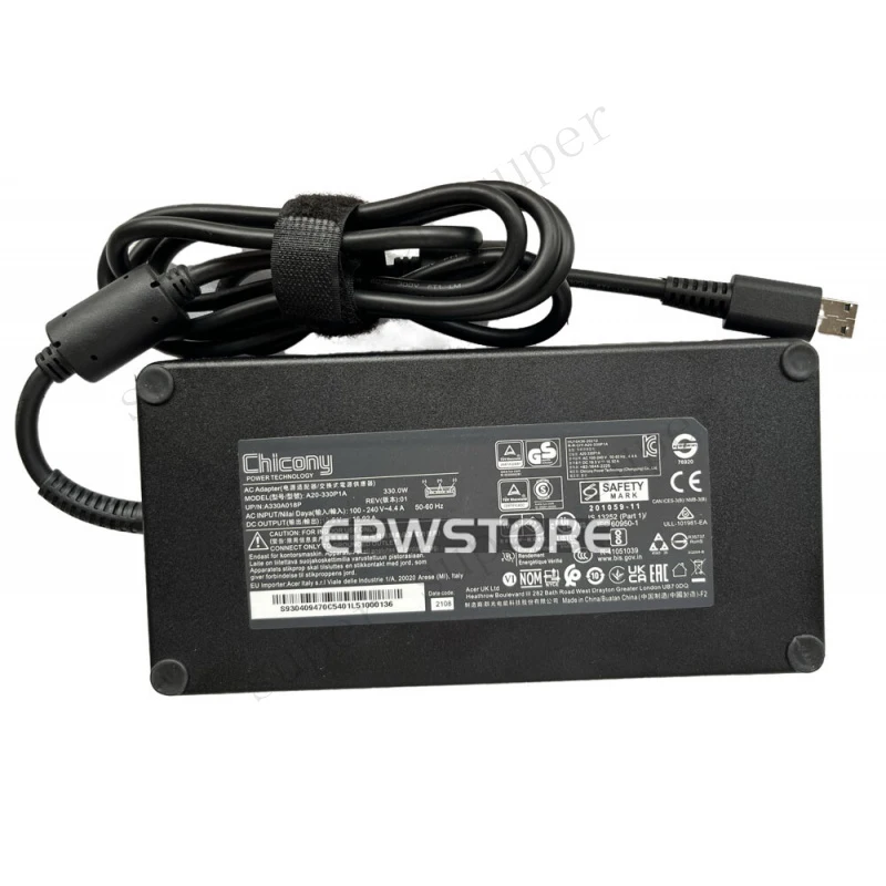S+   Original 330W AC Adapter Charger For MSI Vector 16 HX A14V Gaming Power Supply