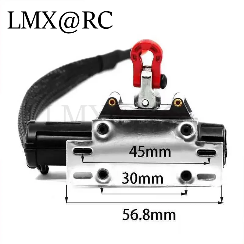 RC samochód elektryczna wciągarka samoratownicza zderzak przedni bezprzewodowy odbiornik zdalnego sterowania dla TRX4 SCX10 D90 Yikong KM2 TK300 90046