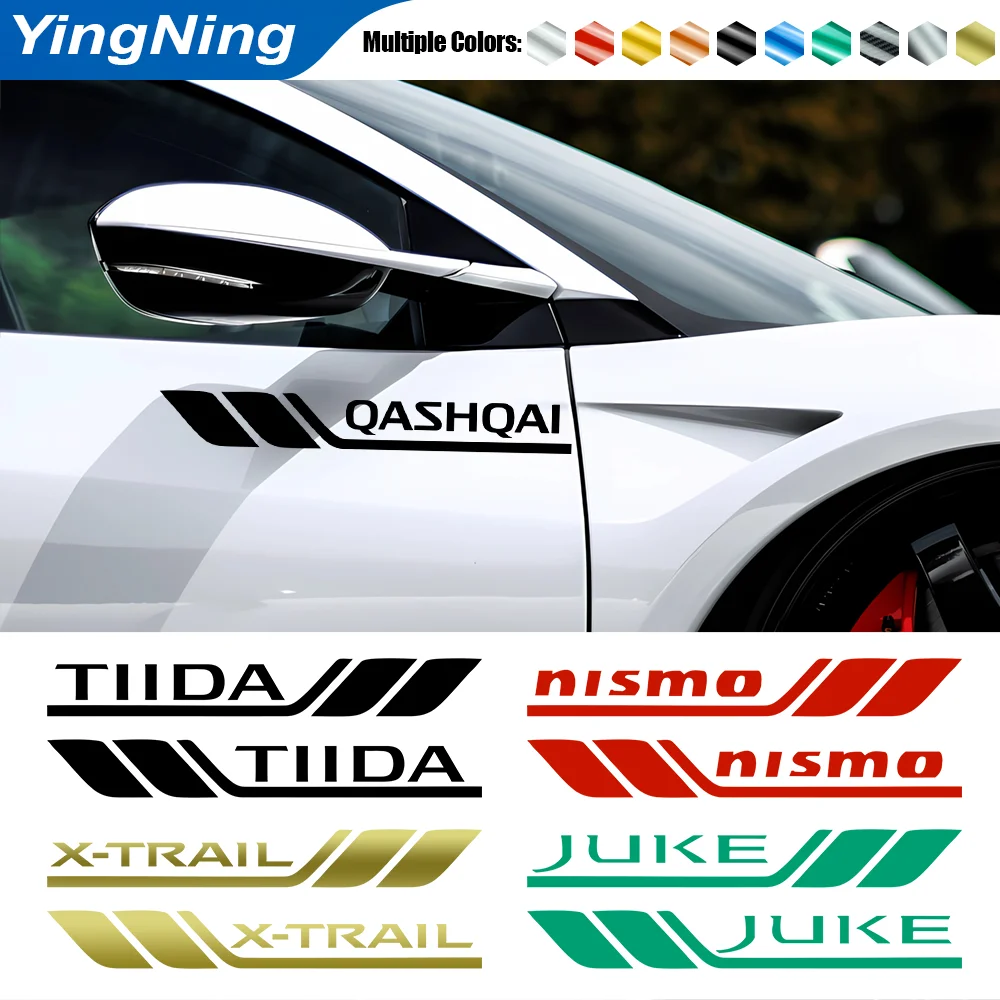 

2pcs Car Side Sticker Car Trim Door Vinyl Decal Sticker For Nissan Qashqai J10 J11 Xrd-Trail t32 Tiida Almera Teana Accessories