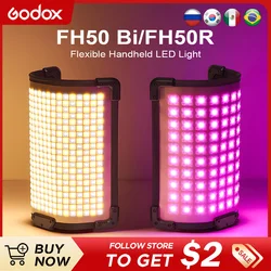 Godox FH50BI FH50R Flexible Handheld Led Light Full Color Fill Lights 2.4g Wireless Control Photo Light Bendable Camera Light