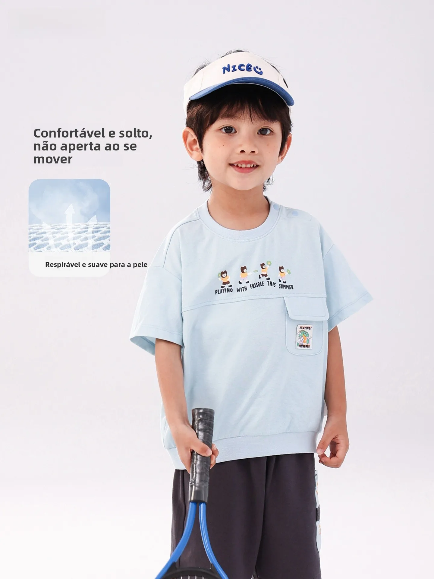 aierjian-boys'-short-sleeve-t-shirt-lightweight-round-neck-summer-fashion-blue-children's-casual-wear-comfortable-half-sleeve