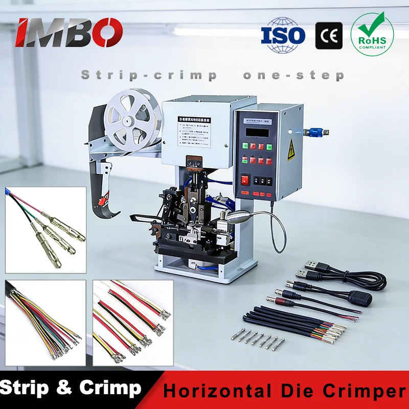 

Wire Stripping & Crimping Machine 0.5-3mm Strip 0.5-10mm LED Panel for Computer USB Audio Multi-Core Cable Horizontal Ter