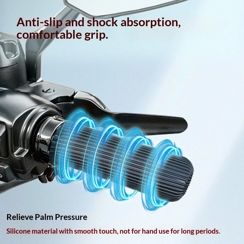 Motorcycle Silicone Handlebar Grip Covers, Universal Self-Shrinking Non-Slip Handlebar Sleeve Protector image 3