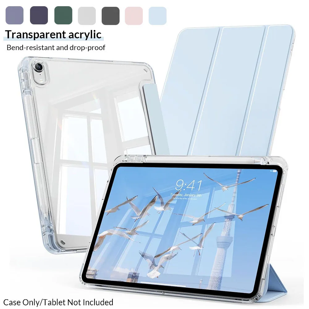 Case For iPad Air 11 13 M4 M3 M2 A16 2025 Air 4/5/6th iPad Pro 11 13 12.9 iPad 10th Gen 7/8/9th 10.9 10.5 10.2 9.7, Acrylic Case