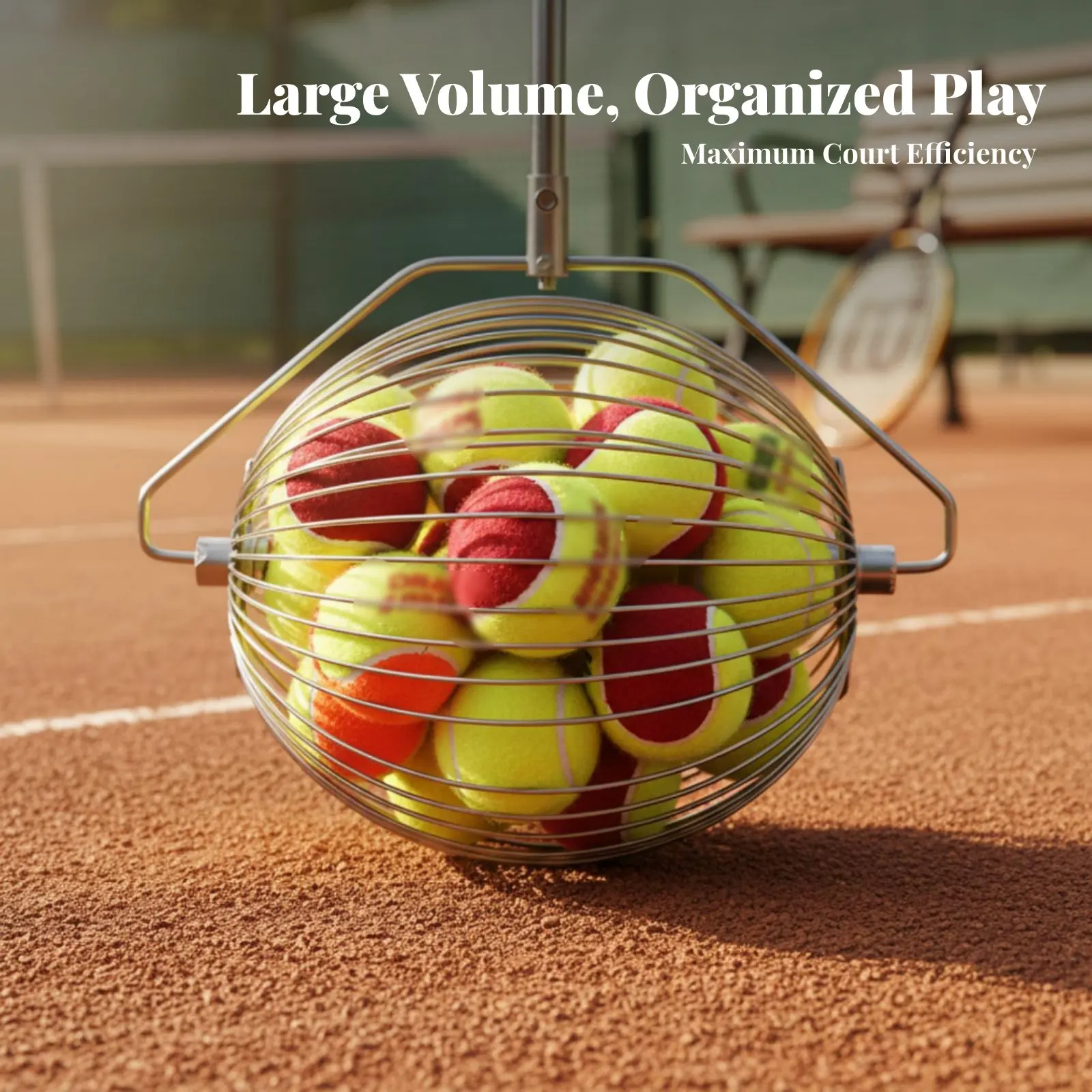 

Racket Sport Sphere Picker No Bending Over Racket Sport Sphere Picker Upper Court Accessory Portable Training Equipment