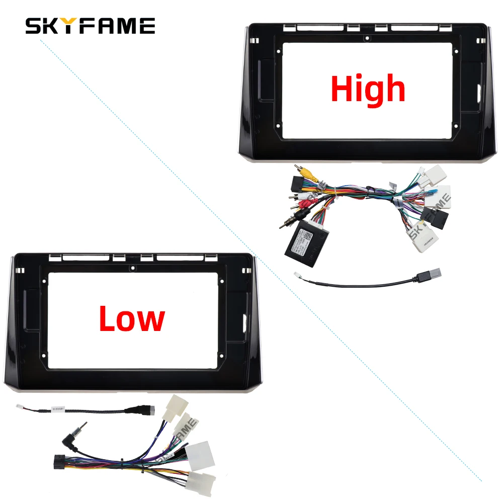 SKYFAME Car Frame Fascia Adapter Canbus Box Decoder Android Radio Dash Fitting Panel Kit For Toyota Corolla Altis Levin